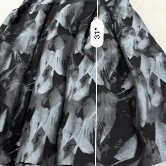 WHBM Strapless Feather Print black and white Dress size 4 - Picture 8 of 14